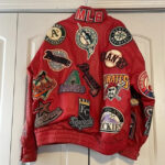 JH Design MLB Multi Team Red Leather Jacket