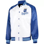 Kansas City Royals White And Blue Satin Jacket