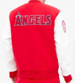 Los Angeles Angels Red And White Varsity Jacket