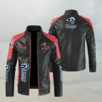 Los Angeles Rams Red Black Block NFL Leather Jacket