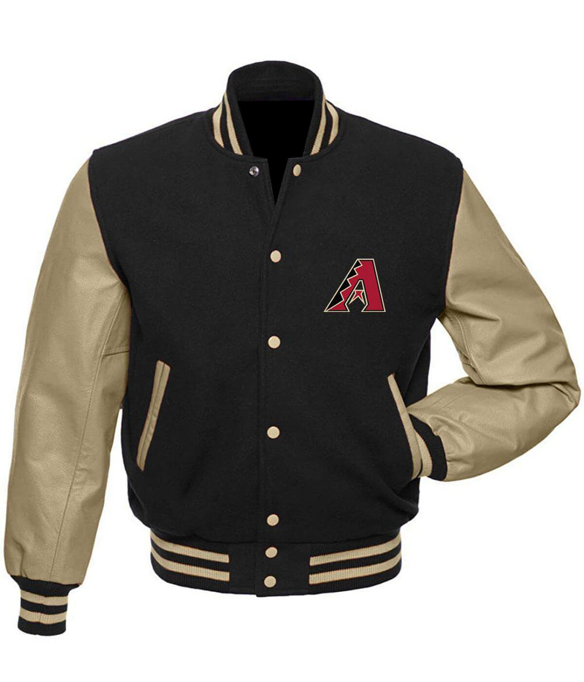 MLB Arizona Diamondbacks Black Varsity Jacket (1) MLB Arizona Diamondbacks Black Varsity Jacket