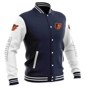 MLB Baltimore Orioles Navy Baseball Varsity Jacket