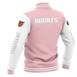 MLB Baltimore Orioles Pink Baseball Varsity Jacket