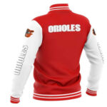 MLB Baltimore Orioles Red Baseball Varsity Jacket