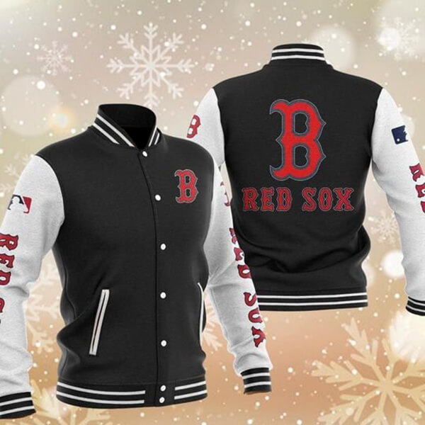 Boston Red Sox MLB Black Baseball Varsity Jacket Boston Red Sox MLB Black Baseball Varsity Jacket