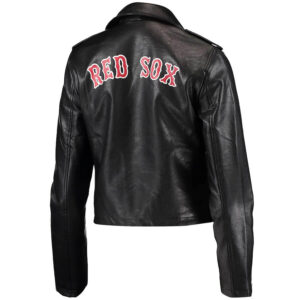 MLB Black Boston Red Sox Leather Jacket
