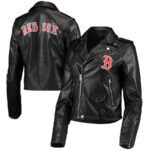 MLB Black Boston Red Sox Leather Jacket