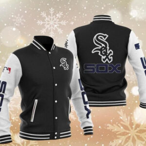 MLB Black Chicago White Sox Baseball Varsity Jacket