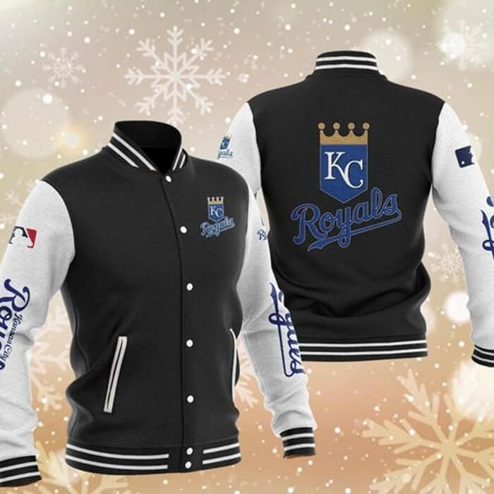 MLB Black Kansas City Royals Baseball Varsity Jacket MLB Black Kansas City Royals Baseball Varsity Jacket