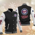 MLB Black Minnesota Twins Baseball Varsity Jacket