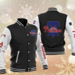 MLB Black Philadelphia Phillies Baseball Varsity Jacket