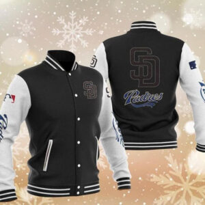 MLB Black San Diego Padres Baseball Varsity Jacket
