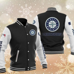 MLB Black Seattle Mariners Baseball Varsity Jacket