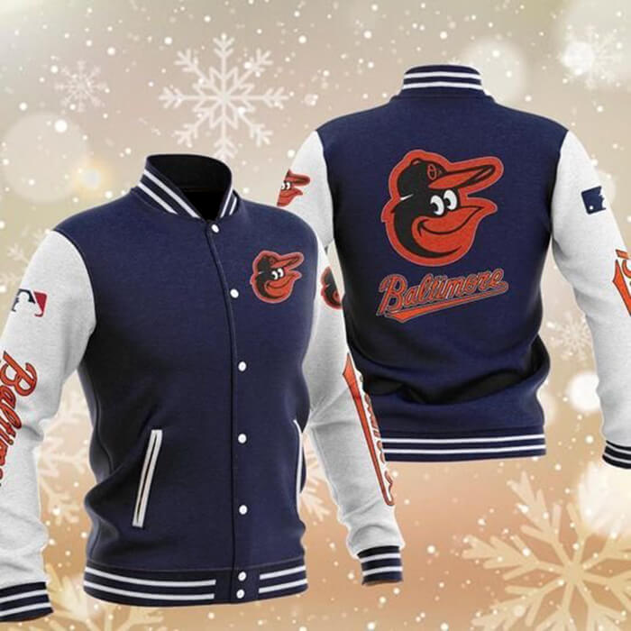MLB Blue Baltimore Orioles Baseball Varsity Jacket MLB Blue Baltimore Orioles Baseball Varsity Jacket
