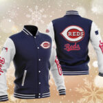 MLB Blue Cincinnati Reds Baseball Varsity Jacket