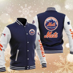 MLB Blue New York Mets Baseball Varsity Jacket