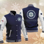 MLB Blue Seattle Mariners Baseball Varsity Jacket