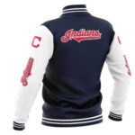 MLB Cleveland Indians Black Baseball Varsity Jacket