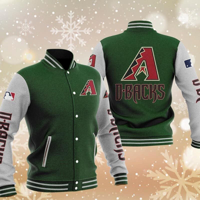 MLB Green Arizona Diamondbacks Baseball Varsity Jacket MLB Green Arizona Diamondbacks Baseball Varsity Jacket