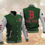 MLB Green Boston Red Sox Baseball Varsity Jacket