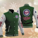 MLB Green Minnesota Twins Baseball Varsity Jacket