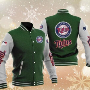 MLB Green Minnesota Twins Baseball Varsity Jacket