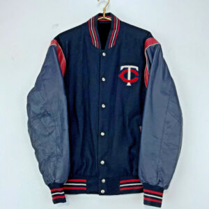MLB Jeff Hamilton Blue Minnesota Twins Varsity Jacket