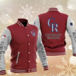 MLB Maroon Colorado Rockies Baseball Varsity Jacket