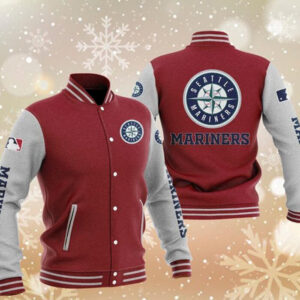 MLB Maroon Seattle Mariners Baseball Varsity Jacket