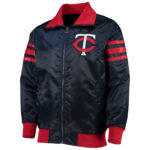 MLB Minnesota Twins Red Navy Satin Jacket