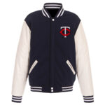 MLB Navy White Minnesota Twins Varsity Jacket