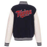MLB Navy White Minnesota Twins Varsity Jacket