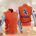 MLB Orange Chicago White Sox Baseball Varsity Jacket