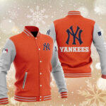 MLB Orange New York Yankees Baseball Varsity Jacket
