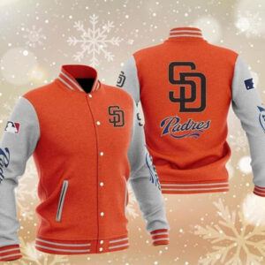 MLB Orange San Diego Padres Baseball Varsity Jacket