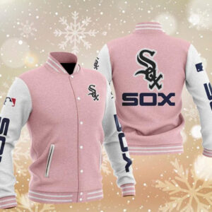 MLB Pink Chicago White Sox Baseball Varsity Jacket