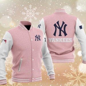 MLB Pink New York Yankees Baseball Varsity Jacket