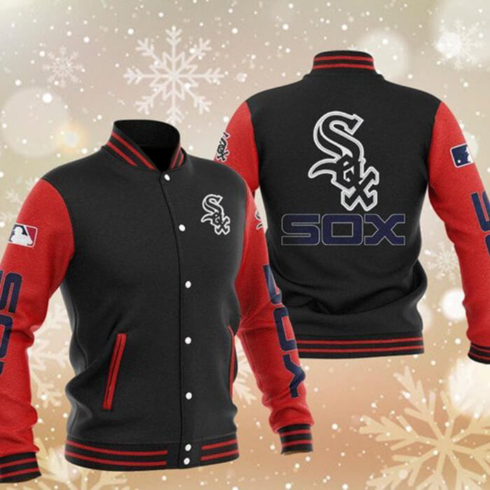 MLB Red Chicago White Sox Baseball Varsity Jacket MLB Red Chicago White Sox Baseball Varsity Jacket
