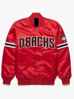 MLB Team Arizona Diamondbacks Red Satin Jacket