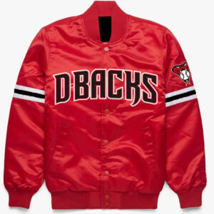 MLB Team Arizona Diamondbacks Red Satin Jacket