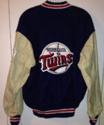MLB Team Black Minnesota Twins DeLong Varsity Jacket