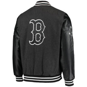 MLB Team Boston Red Sox Black Varsity Jacket