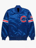 MLB Team Chicago Cubs Blue Satin Jacket