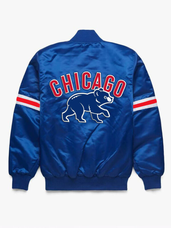 MLB Team Chicago Cubs Blue Satin Jacket