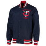 MLB Team Minnesota Twins Navy Satin Jacket