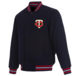 MLB Team Navy Minnesota Twins Wool Jacket