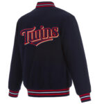 MLB Team Navy Minnesota Twins Wool Jacket