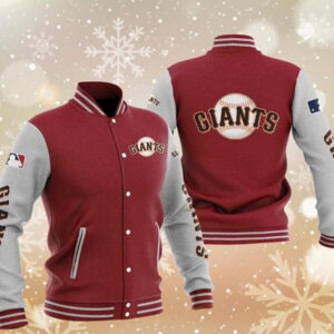 Maroon San Francisco Giants Baseball Varsity Jacket