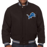 NFL Detroit Lions Brown Wool Jacket