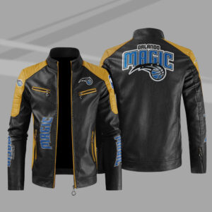 Orlando Magic Leather Bomber Jacket Best Gift For Men And Women Fans